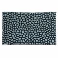 Configuracion 18 x 30 in. Pebbles Silver Rubber Rectangular Doormat Silver & Black CO2828544